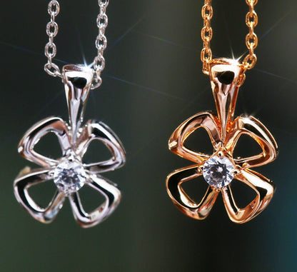 [Clover Jewelery]FIOREVER NECKLACE DIAMOND CENTER