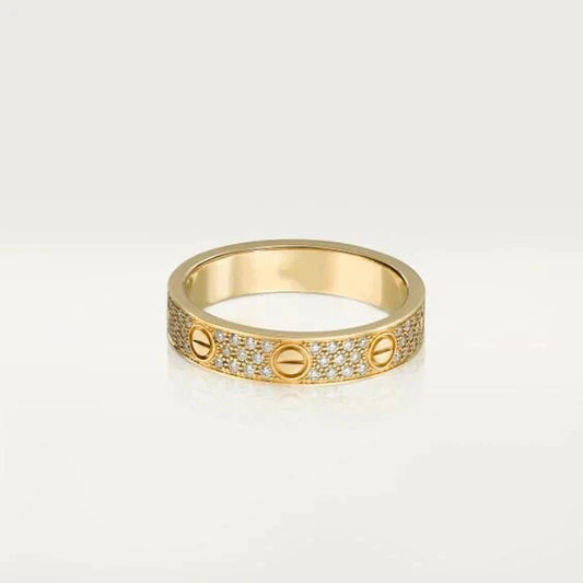 [Clover Jewelery]LOVE RING 3.6MM DIAMOND PAVED