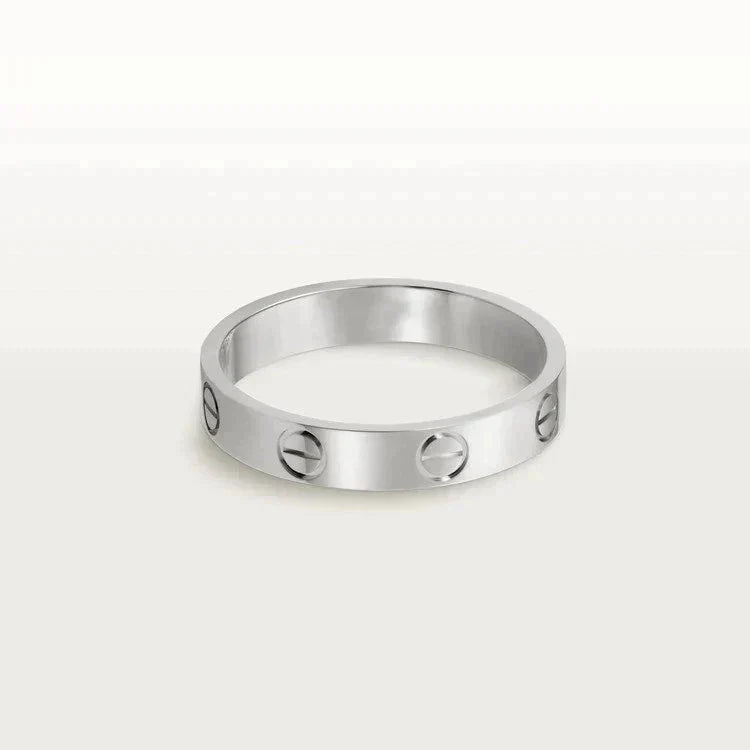 [Clover Jewelery]LOVE RING 4MM 1 DIAMOND SILVER