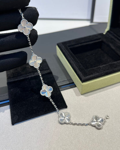 [Clover Jewelery]CLOVER SILVER 5 MOTIFS BRACELET