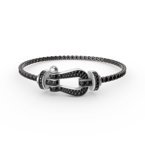 [Clover Jewelery]FORCE  LARGE HORSESHOE FULL DIAMOND TENNIS BRACELET